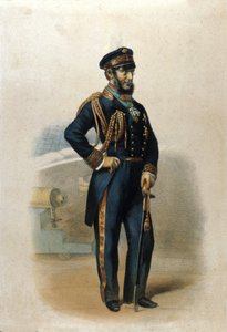 イタリア統一協会の愛国者、カルロ・ディ・ペルサーノ・ペリョン伯爵（1806-1883）の肖像。 作： Unknown artist