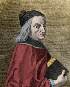 イタリアのヒューマニスト、クリストフォロ・ランディーノ（1424-1498）の肖像 作： Unknown artist