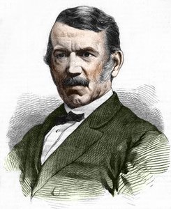 デイヴィッド・リヴィングストン（1813〜1873）の肖像。 作： Unknown artist
