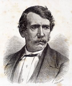 イギリスの宣教師であり探検家でもあったデイヴィッド・リヴィングストン（1813-1873）の肖像 - 『Tour du Monde』第2期に掲載。1875¿ 作： Unknown artist