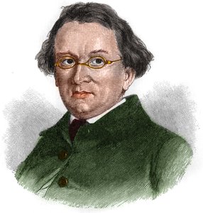ドイツの恋愛小説家エドアルド・モリケ（1804-1875）の肖像。 作： Unknown artist