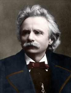 Edvard Grieg (1843 - 1907) ノルウェーの作曲家の肖像。 作： Unknown artist
