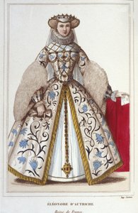 ハプスブルク家（またはオーストリア家）のエレオノーレ（1498-1558）の肖像。オーストリア大公妃、ポルトガル王妃、フランス王妃、フランソワ1世の2番目の妻、1830年の彫刻作品