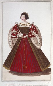 ハプスブルク家（またはオーストリア家）のエレオノーレ（1498-1558）の肖像。オーストリア大公妃、ポルトガル王妃、フランス王妃、フランソワ1世の2番目の妻、1830年の彫刻作品