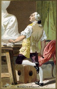 フランスの彫刻家・漫画家であるエミール・ブシャールトン（1698 - 1762）の肖像。19世紀のクロモリトグラフ。 作： Unknown artist