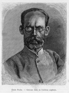 エミン・パシャ（Isaak Eduard Schnitzer 1840-1892）は、医師、博物学者、探検家であり、エジプトのエクアトリア州の知事であった。Dans les shadbres de l