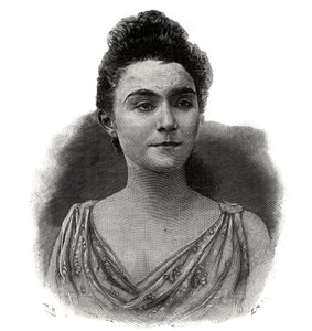 Emma Laure Esther Guilbert, dit Yvette Guilbert (1865-1944) コーヒーコンサートのフランス人歌手の肖像 - 1892年のエングレーヴィング 作： Unknown artist