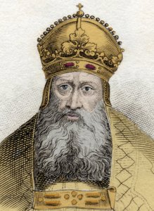 ドイツのローマ皇帝、ハプスブルク家の皇帝ロドルフ（1218-1291）の肖像（ドイツのルドルフ1世 作： Unknown artist