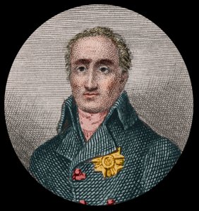 フランスの博物学者、Etienne de La Ville, Count De Lacepede (1756-1825)の肖像。1876年の匿名の彫刻。