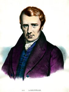 フェリシテ・ロベール・ド・ラメンネ（1782-1854）フランスの作家の肖像。19世紀のエングレーヴィング 個人蔵 作： Unknown artist