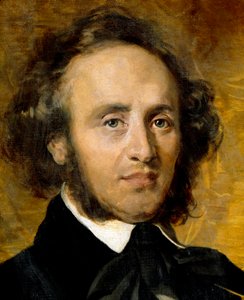 フェリックス・メンデルスゾーン・バルトルディ（1809-1847）ドイツの作曲家の肖像。 作： Unknown artist