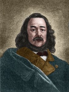 フェルディナンド・フライリグラート（1810-1876）ドイツの作家の肖像。 作： Unknown artist