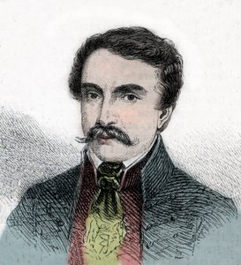 ハンガリーの政治家、フェレンツ・デアック（1803-1876）の肖像 - 「The Illustrous World」のエングレービング 作： Unknown artist