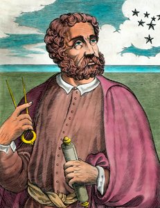 フェルナン・デ・マゼラン（1480-1521）ポルトガル人航海者の肖像 - 16世紀のエングレーヴィング - 個人蔵 - フェルナン・デ・マゼラン（1480-1521）ポルトガル人探検家の肖像 - エングレーヴィング 16世紀 - 個人蔵