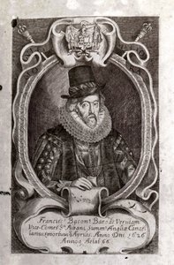 フランシス・ベーコン（1561-1626）の肖像。 作： Unknown artist