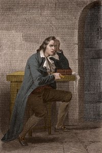 自身を刺すフランス革命家フランソワ・ベイブフ・ディット・グラックス（1760-1797）の肖像 - Anonymous engraving 作： Unknown artist