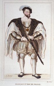 フランソワ1世（1494-1547）の肖像 1830年のエングレーヴィング 作： Unknown artist