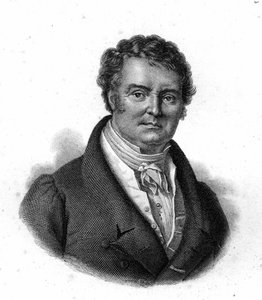 パリの医学部教授フランソワ・ブルッサイ（1772-1838）の肖像（19世紀のエングレービング 作： Unknown artist