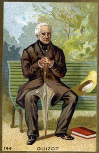 フランソワ・ギゾー（1787〜1874）フランスの政治家・歴史家の肖像。19世紀のクロモリトグラフ。 作： Unknown artist