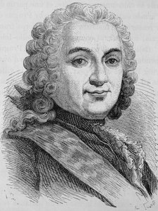 フランソワ・ド・シュヴェール（1695 - 1769）の肖像。19世紀末、H.Martinの「Histoire de France」に掲載された版画。