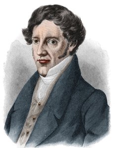 オーストリアの劇作家、フランツ・グリルパルツァー（1791-1872）の肖像。 作： Unknown artist