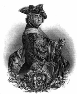 プロイセン王フレデリック2世（1712-1786）の肖像。 作： Unknown artist