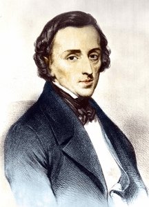 ポーランドの作曲家、フレデリック・ショパン(1810-1849)の肖像。 作： Unknown artist