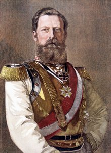 ドイツ皇帝でありプロイセン王であったフリードリヒ3世（1831-1888）の肖像。 作： Unknown artist