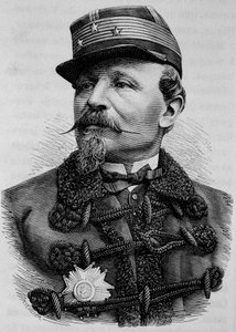 チャンジー将軍（1823年〜1883年）の肖像。H.Martinの「Histoire de France」に掲載された19世紀末のエングレーヴィング。