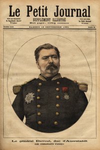 ナポレオン3世（1808-1873）の普仏戦争（1870）の惨禍に参加したフランス軍参謀総長、レオポルド・ダヴォー将軍（アウエルシュテット公爵、1829-1904）の肖像。1891年9月17日付の「Le petit journal」に掲載されたエングレーヴィング。セルバのC 作： Unknown artist