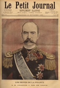 ギリシャ王ジョージ1世（1845-1913）の肖像。1895年11月10日付「Le petit journal」誌に掲載されたエングレーヴィング。セルバのコレクション。 作： Unknown artist