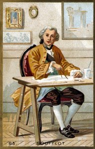 フランスの建築家ジェルマン・スフロ（1713-1780）の肖像。19世紀末のクロモリトグラフ。 作： Unknown artist