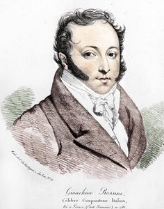 ジョアッキーノ・ロッシーニ（1792-1868）の肖像。