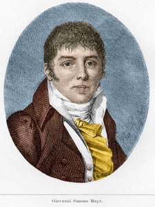 イタリアの作曲家ジョヴァンニ・シモーネ・マイヤー（Johann Simon Mayr）の肖像（1763年～1845年 作： Unknown artist
