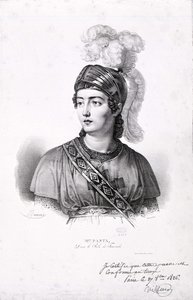 ジュディッタ・パスタ（1797-1865）の肖像。 作： Unknown artist