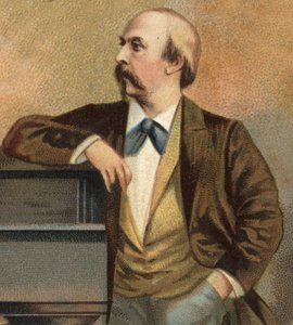 ハンス・フォン・ビュロー（1830〜1894）の肖像。 作： Unknown artist