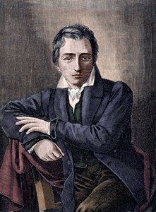 ドイツの作家、ハインリッヒ・ハイネ（1797-1856）の肖像。 作： Unknown artist