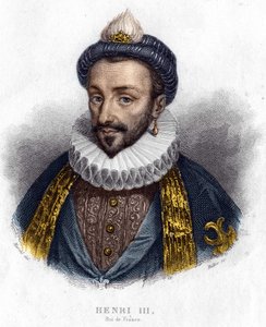 フランス王アンリ3世（1551～1589）の肖像 エングレービング 19世紀