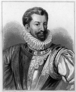 傷ついた者」として知られる第3代ギーズ公、ロレーヌ公ヘンリー1世（1550～1588年）の肖像 - ラヴァレの『フランス史』に掲載されている、エングレーヴィング、sd. 作： Unknown artist