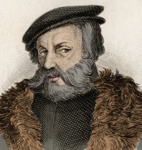 スペインのコンキスタドール、エルナン・コルテス（1485-1547）の肖像。 作： Unknown artist