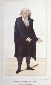 フランスの政治家、ミラボー伯爵（1749-1791）オノレ・ガブリエル（Honore-Gabriel）リケティの肖像。 作： Unknown artist