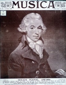 オーストリアの作曲家、ピアニスト、出版者であるイグナス・プレイエル（1757-1831）の肖像。 作： Unknown artist