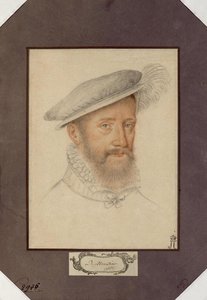 フランスの元帥であるジャック・ダルボン（サン・アンドレ侯爵）（1505-1562）の肖像、匿名。紙に黒チョークとサンギーヌ、サイズ：27,1x20、1560年頃、サンクトペテルブルク、エルミタージュ美術館 作： Unknown artist