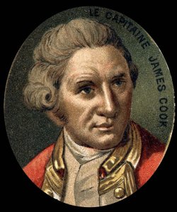 イギリスの航海士、ジェームズ・クック（1728-1779）の肖像。 作： Unknown artist