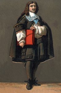 ルイ14世の財務総監ジャン・バティスト（ジャン・バティスト）・コルベール（1619-1683）の肖像。1890年頃のクロモリトグラフ。 作： Unknown artist