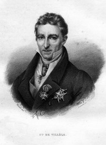 フランスの政治家、ジャン・バティスト（Jean-Baptiste） Comte de Villeleの肖像（1773 - 1854年 作： Unknown artist