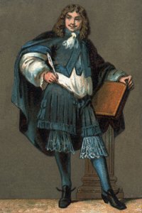 Jean Baptiste Poquelin dit Moliere (1622-1673)の肖像 1890年頃のクロモリトグラフ。 作： Unknown artist