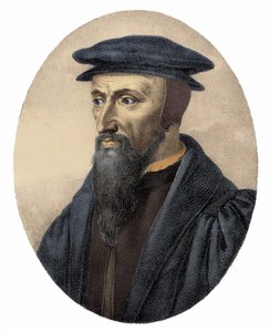 ジャン・カルヴァン（1509年～1564年）の肖像 - エングレービング 作： Unknown artist