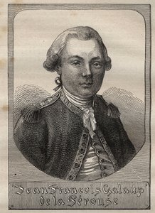 ラ・ペルーズ伯爵ジャン・フランソワ・ドゥ・ガラウプ（1741-1788）の肖像 - "The Great Mariners of 18th century "からの引用イラスト 作： Unknown artist