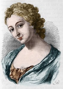 Jeanne Agnes Berthelot de Plemont、通称Madame la Marquise de Prue（1698-1727）のポートレート。 作： Unknown artist